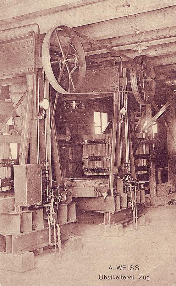Postkarte des Mosthauses A. Weiss, vor 1916